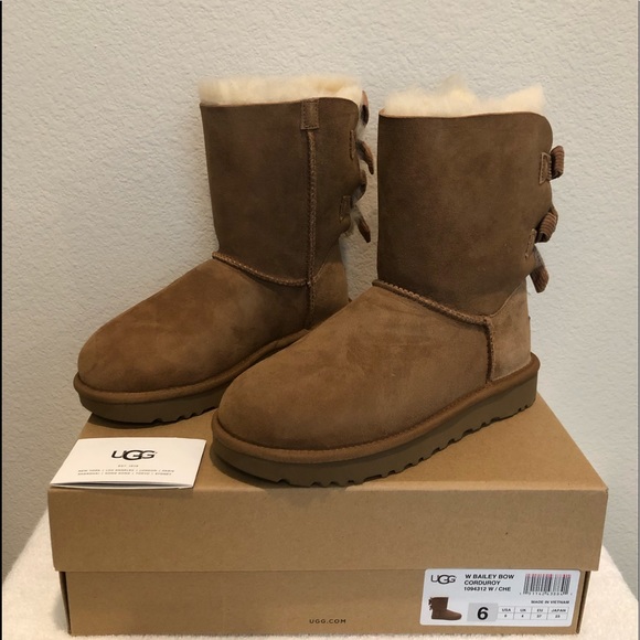 UGG Shoes - UGG Bailey Bow Corduroy Boot